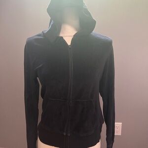 black velvet zip up jacket